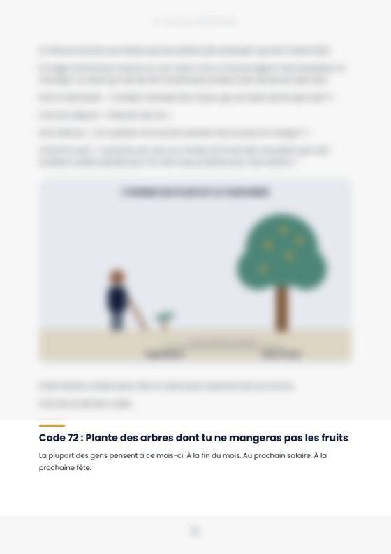Page du livre : code 72