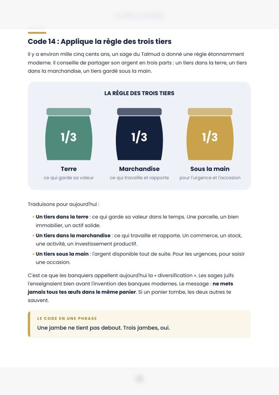 Page du livre : code 14