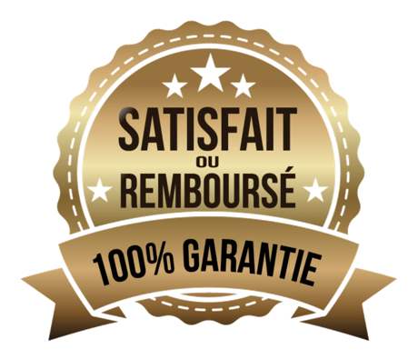 Satisfait ou remboursé, 100 % garantie